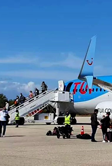 A scene at Araxos Airport, a key gateway to the Western Peloponnese.