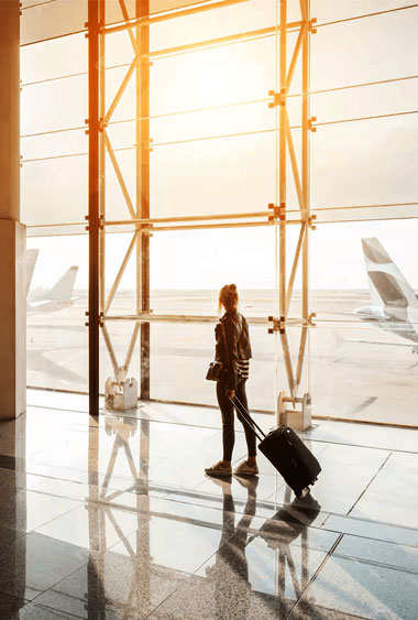 A dynamic interior shot of Athens International Airport, Greece’s busiest airport and primary travel hub.